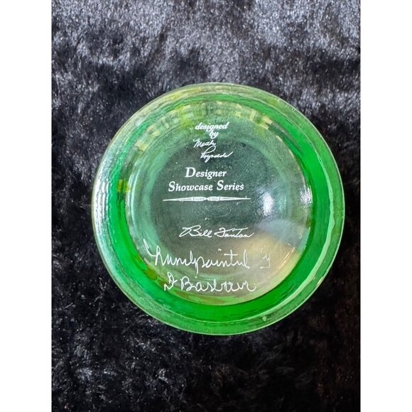 Vintage Fenton Designer Showcase Series Flip Vase Artist Signed Purple Iris - Picture 8 of 9